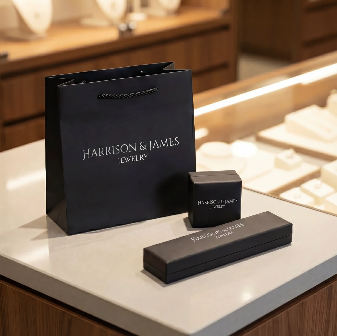 Glennis™ | Gold Elegant Earrings by Harrison & James - earrings product image 3