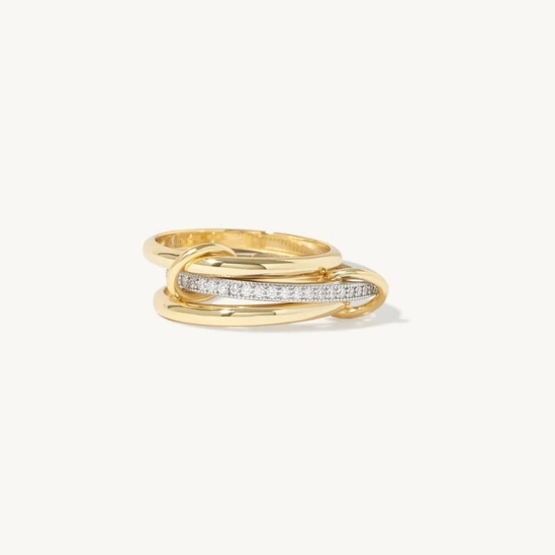 GOLD ZIRCONIA INTERTWINE RING by Harrison & James - ring product image 3