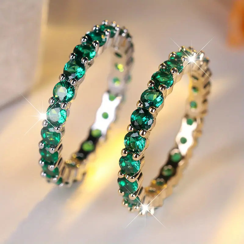 Gold Emerald Eternity Ring by Harrison & James - ring product image 4
