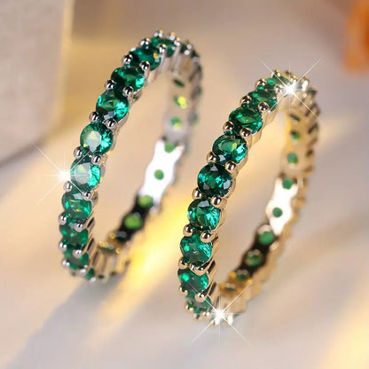 Gold Emerald Eternity Ring by Harrison & James - ring product image 4