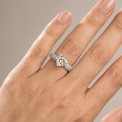 HEART DIAMOND SILVER PAVÉ RING by Harrison & James - ring product image 2