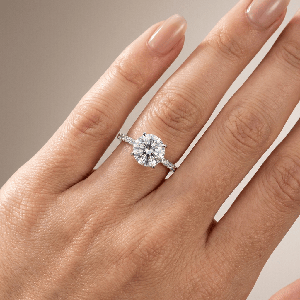 CLASSIC ROUND ZIRCONIA SILVER RING by Harrison & James - ring product image 2