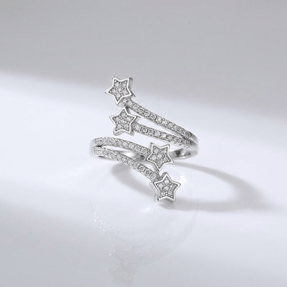 SILVER STAR ZIRCONIA WRAP - (ADJUSTABLE) by Harrison & James - jewelry product image 1