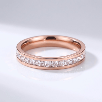ROSE GOLD ZIRCONIA BAND RING by Harrison & James - ring product image 1