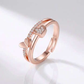 ROSE GOLD HEART ZIRCONIA - (ADJUSTABLE) by Harrison & James - jewelry product image 1