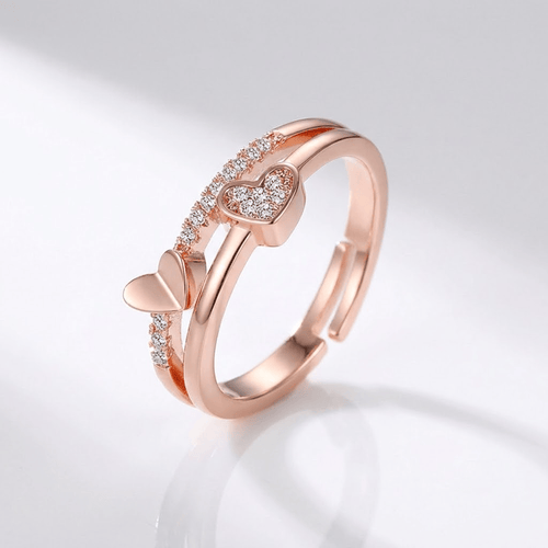 ROSE GOLD HEART ZIRCONIA - (ADJUSTABLE) by Harrison & James - jewelry product image 1