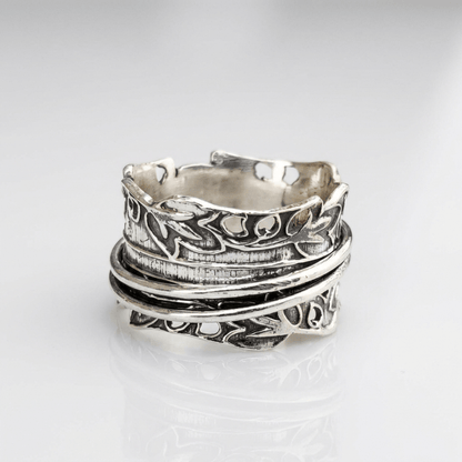SILVER ZIRCONIA LAYERED RING SET by Harrison & James - ring product image 1