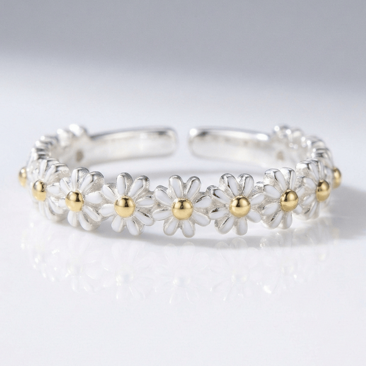 DAISY CLUSTER BAND RING - (ADJUSTABLE) by Harrison & James - ring product image 1