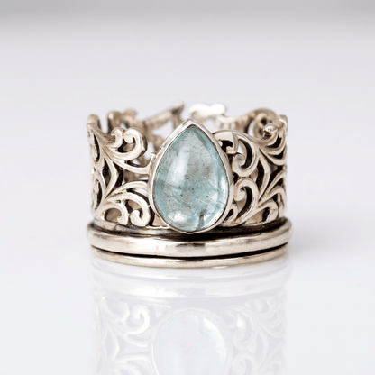 SILVER LABRADORITE VINTAGE RING by Harrison & James - ring product image 1