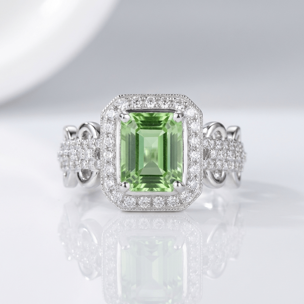 EMERALD HALO RING by Harrison & James - ring product image 1