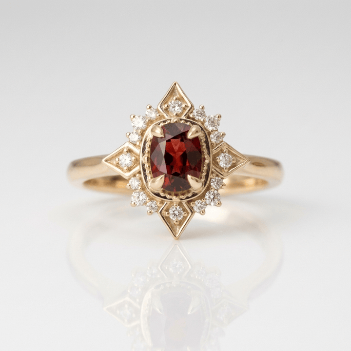 GOLD RUBY DIAMOND VINTAGE RING by Harrison & James - ring product image 1