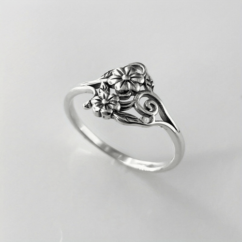 SILVER FLOWER ORNATE RING by Harrison & James - ring product image 1