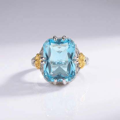 GOLD AQUAMARINE VINTAGE RING by Harrison & James - ring product image 1