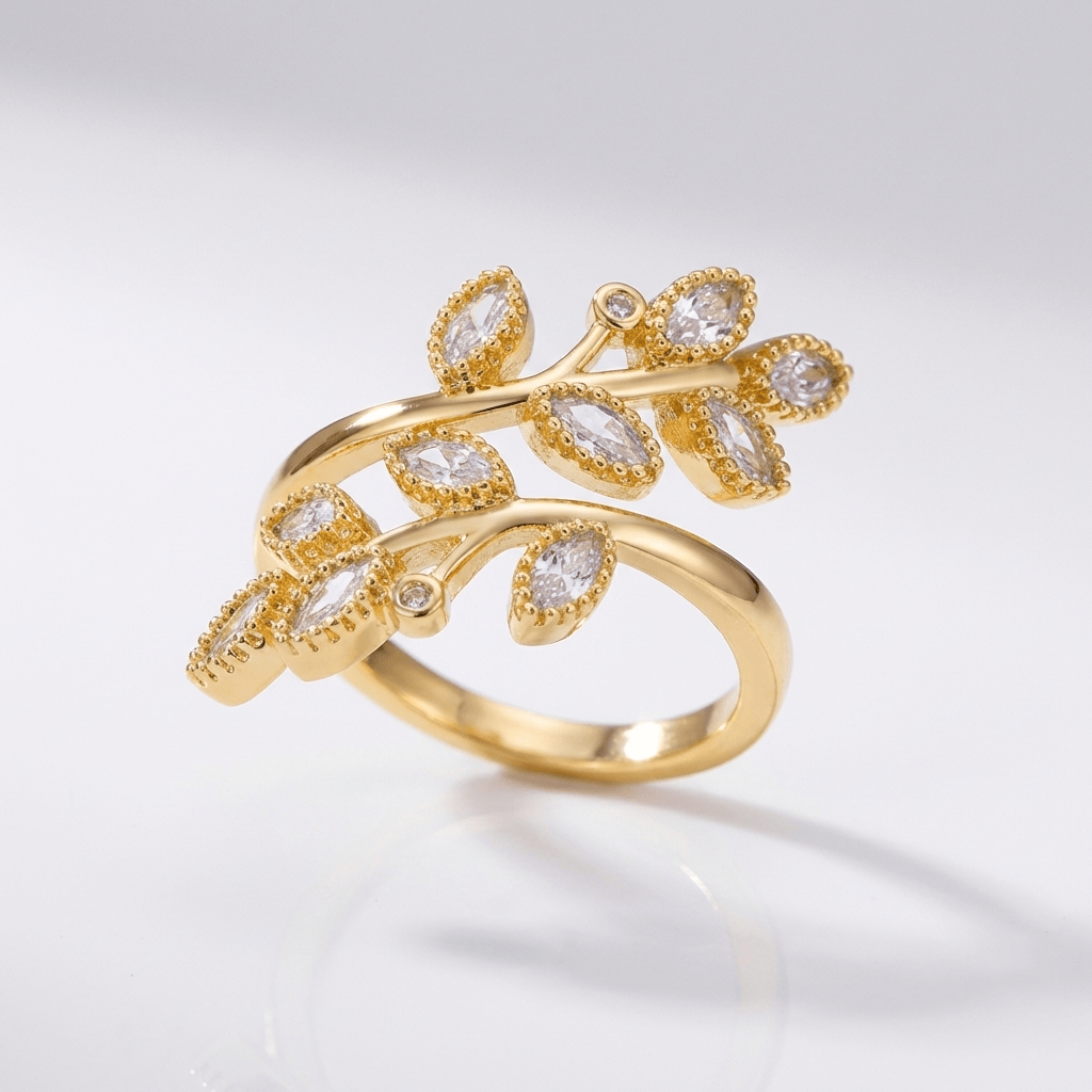 GOLD LEAF WRAP RING - (ADJUSTABLE) by Harrison & James - ring product image 5