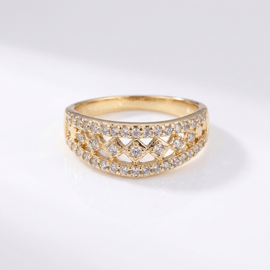 GOLD PAVE BAND RING by Harrison & James - ring product image 1