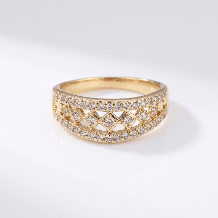 GOLD PAVE BAND RING by Harrison & James - ring product image 1