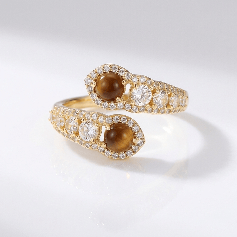 GOLD SMOKY QUARTZ RING - (ADJUSTABLE) by Harrison & James - ring product image 1