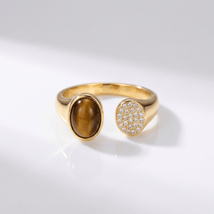 GOLD SMOKY QUARTZ RING - (ADJUSTABLE) by Harrison & James - ring product image 3