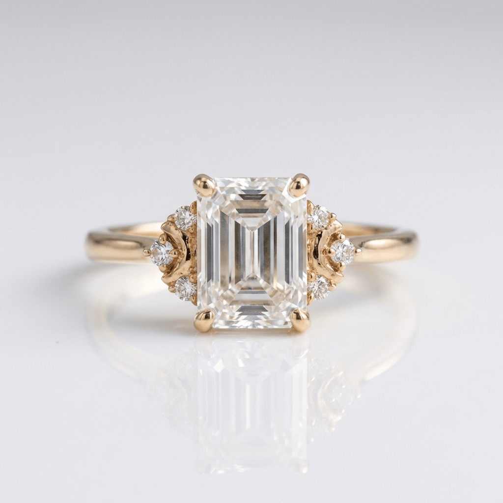 SILVER BAGUETTE DIAMOND RING by Harrison & James - ring product image 1