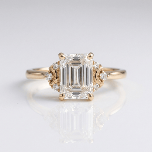 SILVER BAGUETTE DIAMOND RING by Harrison & James - ring product image 1