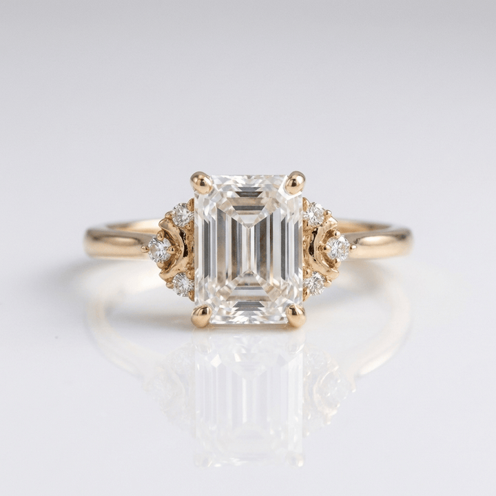 SILVER BAGUETTE DIAMOND RING by Harrison & James - ring product image 1