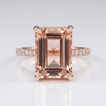 ROSE GOLD MORGANITE PAVE RING by Harrison & James - ring product image 1