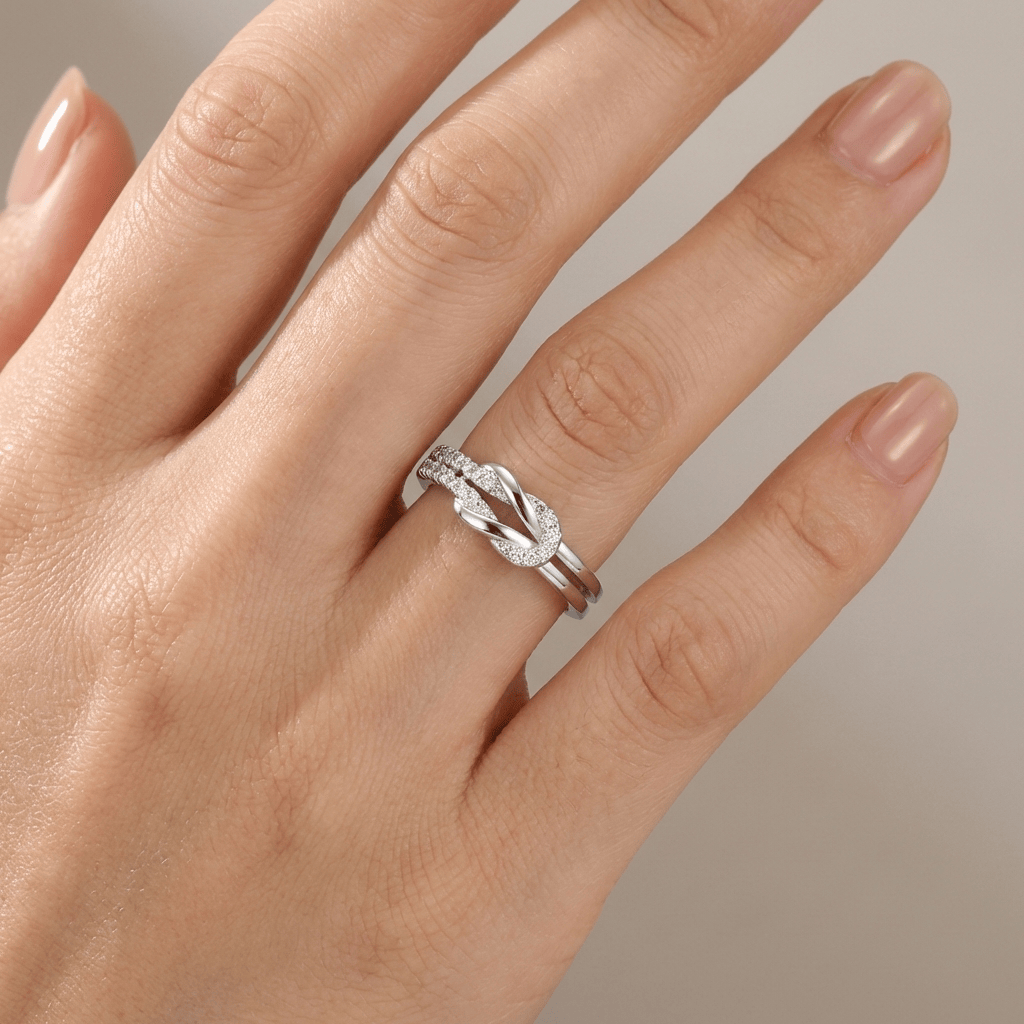 SILVER ZIRCONIA WRAP RING - (ADJUSTABLE) by Harrison & James - ring product image 2