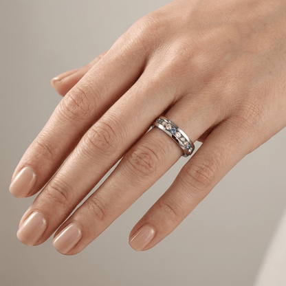 COLORFUL CRYSTAL ETERNITY BAND RING by Harrison & James - ring product image 4