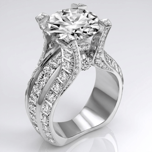 SILVER DIAMOND GLAMOUR RING by Harrison & James - ring product image 1