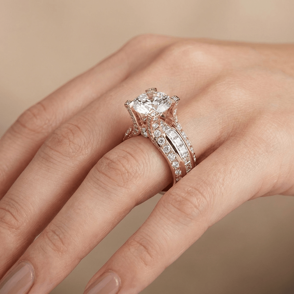 SILVER DIAMOND GLAMOUR RING by Harrison & James - ring product image 4