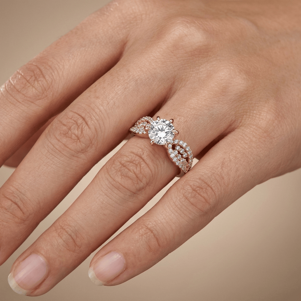 ROSE GOLD DIAMOND LEGACY RING by Harrison & James - ring product image 2
