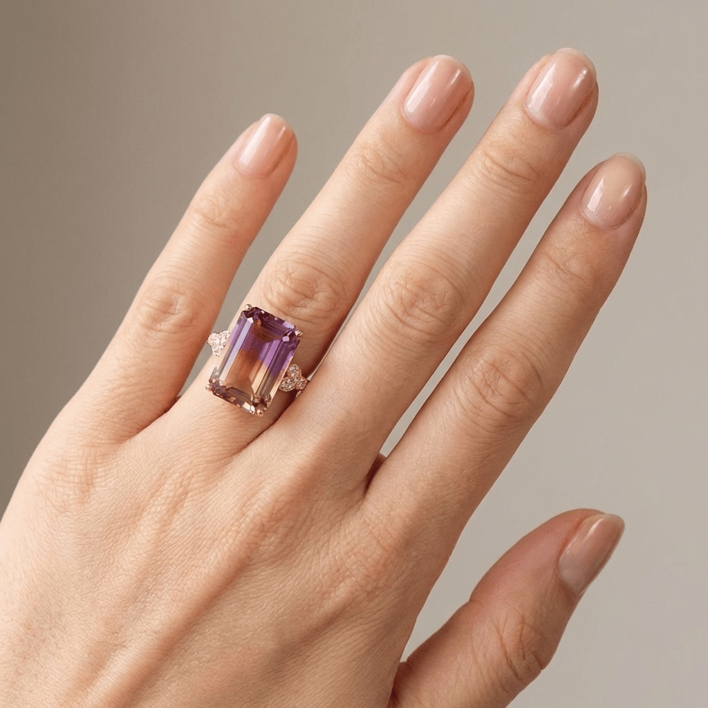 ROSE GOLD AMETRINE RING by Harrison & James - ring product image 2