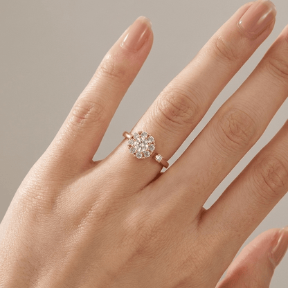 DIAMOND CLUSTER RING - (ADJUSTABLE) by Harrison & James - ring product image 4