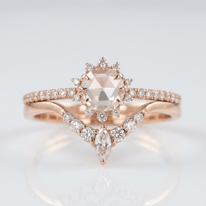 ROSE GOLD ZIRCONIA HALO RING by Harrison & James - ring product image 1