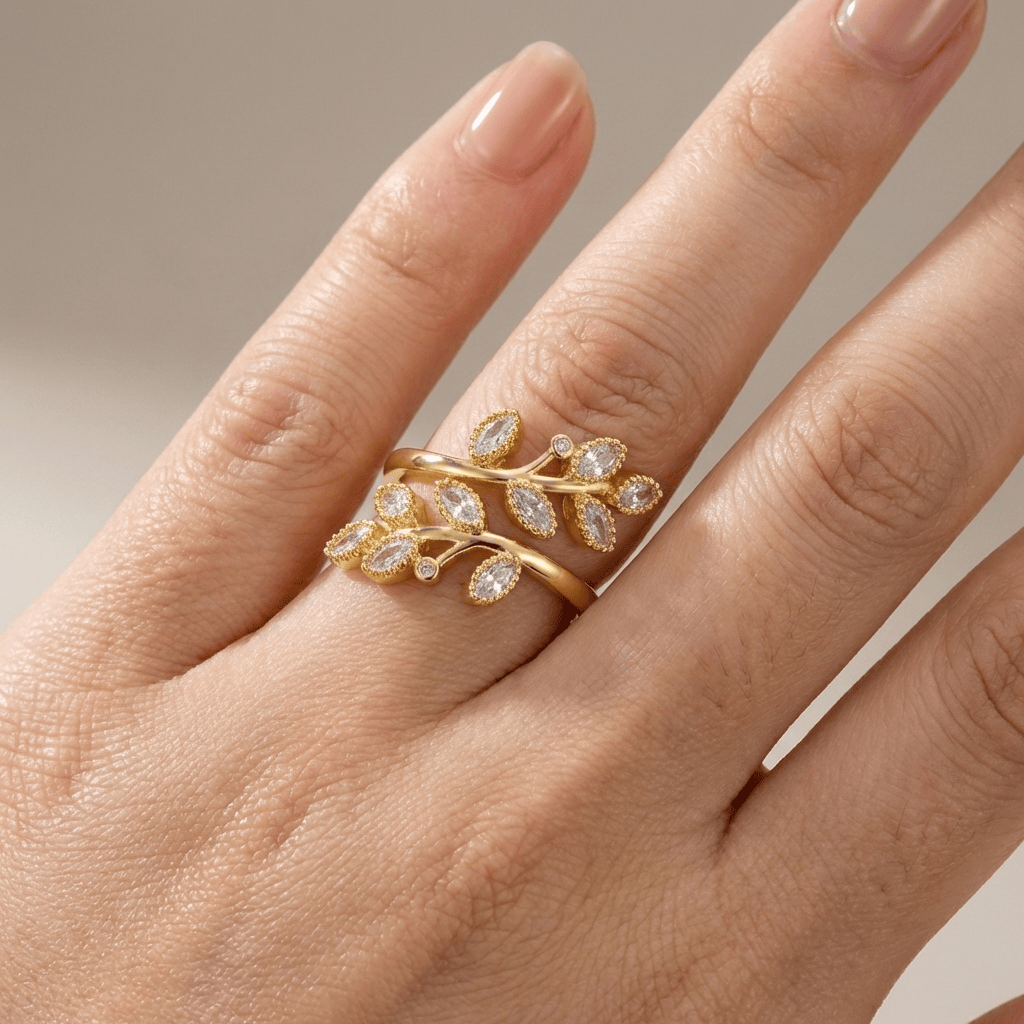 GOLD LEAF WRAP RING - (ADJUSTABLE) by Harrison & James - ring product image 6