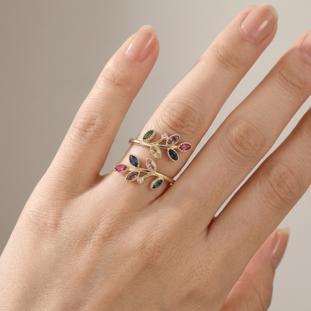 GOLD LEAF WRAP RING - (ADJUSTABLE) by Harrison & James - ring product image 2
