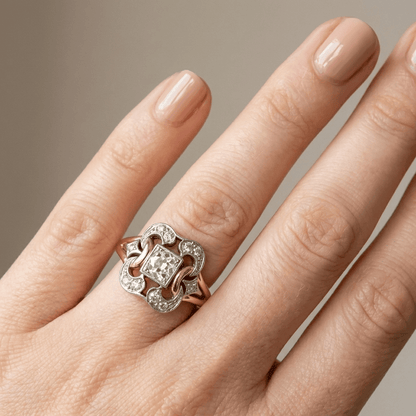 DIAMOND RETRO SCULPTURAL RING by Harrison & James - ring product image 2