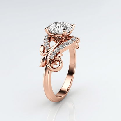 ROSE GOLD ZIRCONIA GRACEFUL VINE RING by Harrison & James - ring product image 3