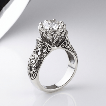 SILVER ZIRCONIA HEIRLOOM RING by Harrison & James - ring product image 1