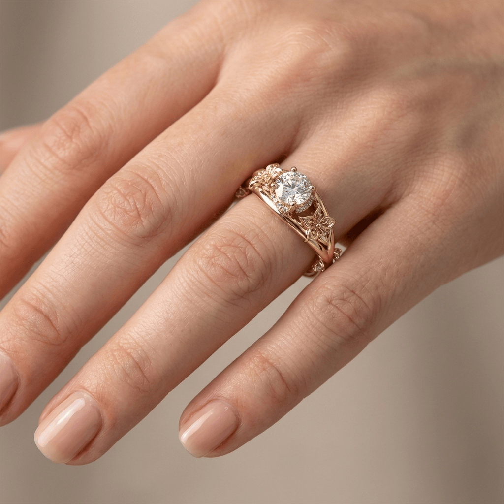 GOLD ZIRCONIA BLOOMING GRACE RING by Harrison & James - ring product image 2