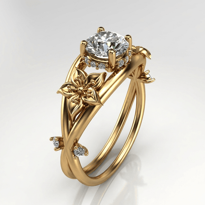 GOLD ZIRCONIA BLOOMING GRACE RING by Harrison & James - ring product image 1