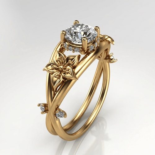 GOLD ZIRCONIA BLOOMING GRACE RING by Harrison & James - ring product image 1