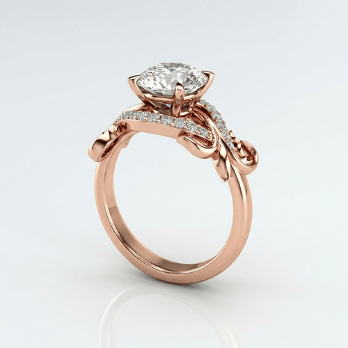 ROSE GOLD ZIRCONIA GRACEFUL VINE RING by Harrison & James - ring product image 1