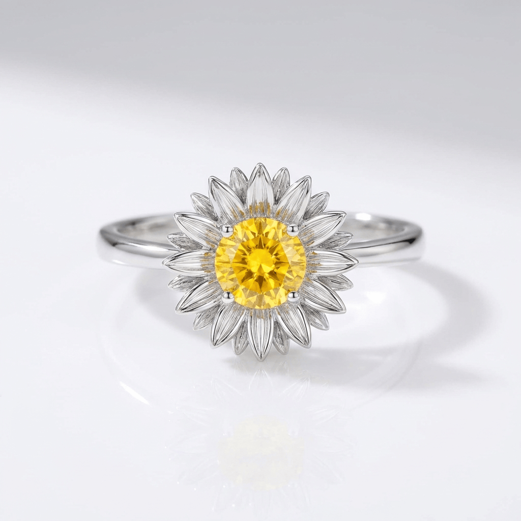 SUNFLOWER RING - (ADJUSTABLE) by Harrison & James - ring product image 1
