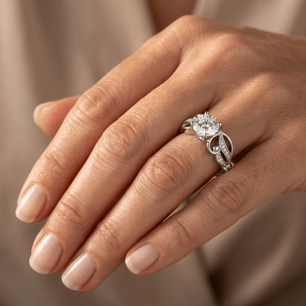 SILVER ZIRCONIA INFINITY LOVE RING by Harrison & James - ring product image 2