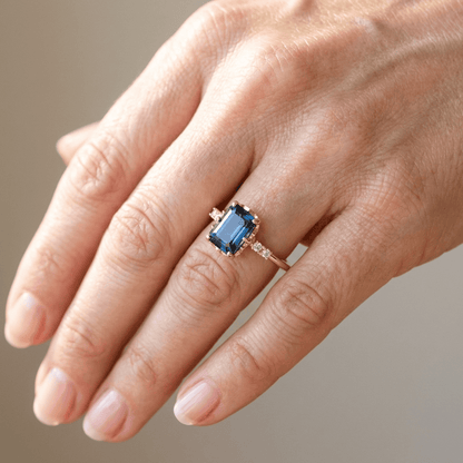 GOLD SAPPHIRE & DIAMOND RING by Harrison & James - ring product image 2