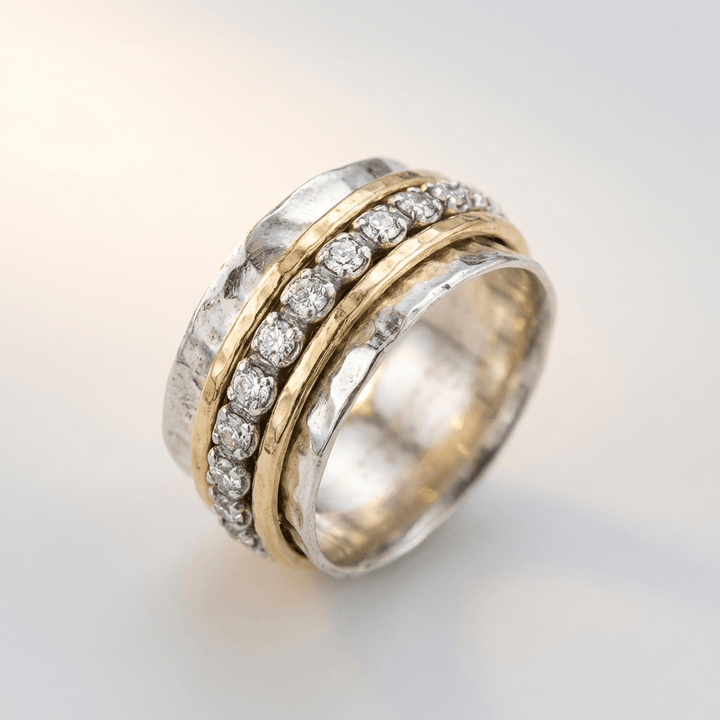 ZIRCONIA SERENITY SPIN RING by Harrison & James - ring product image 1