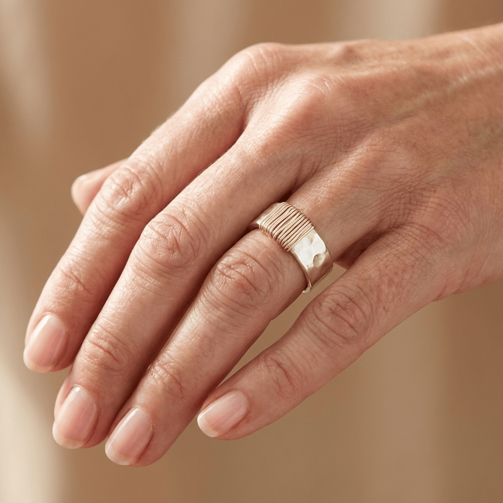 HANDMADE SILVER & COIL RING by Harrison & James - ring product image 2