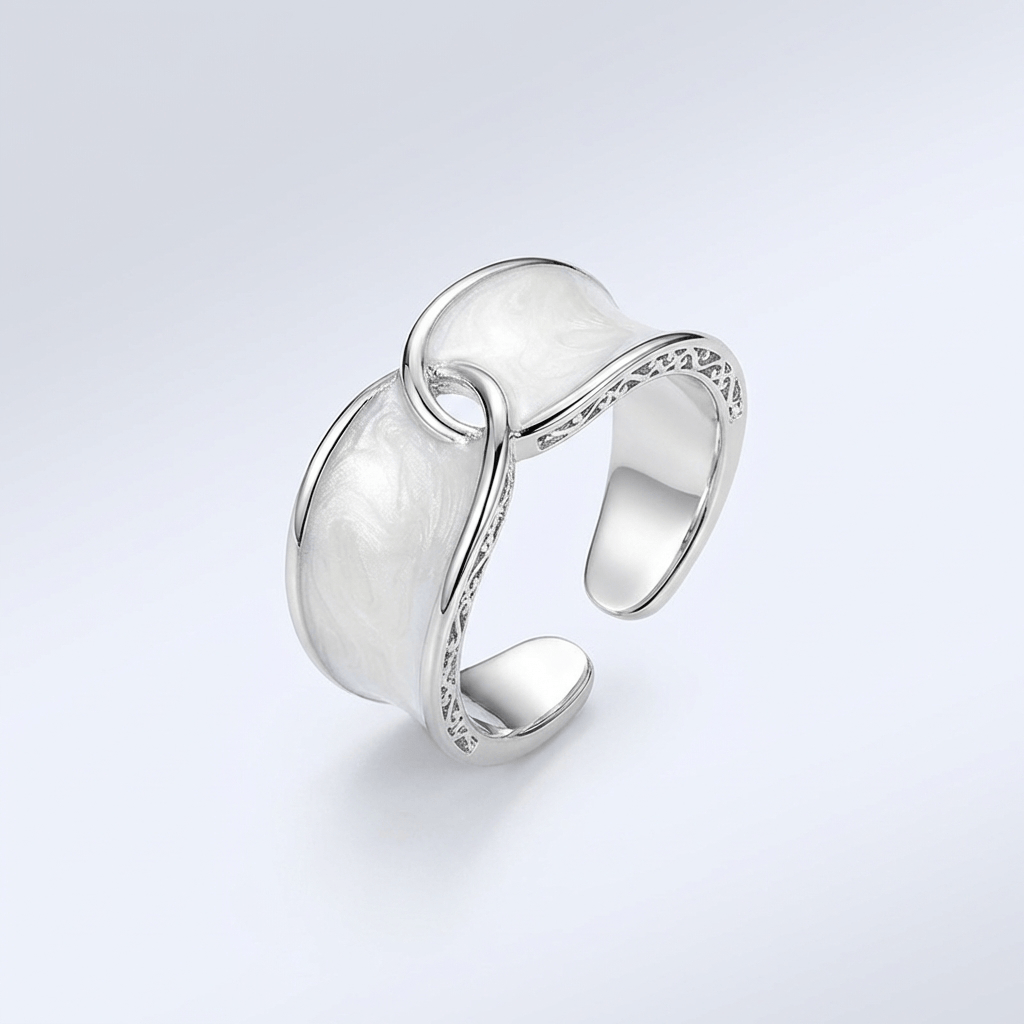 JADE DOUBLE STONE RING - (ADJUSTABLE) by Harrison & James - ring product image 3