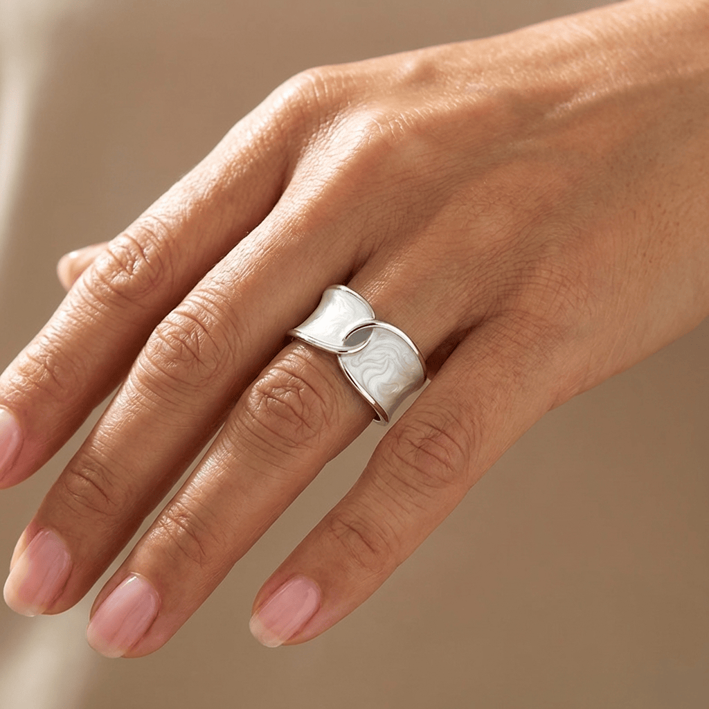 JADE DOUBLE STONE RING - (ADJUSTABLE) by Harrison & James - ring product image 4